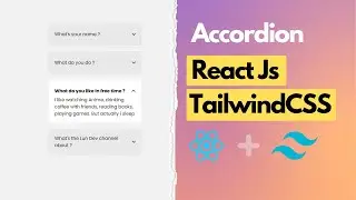 Build a React Accordion with TailwindCSS | ReactJS tutorial