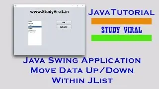 Java Swing Application - Move Data Up-Down in JList - Study Viral