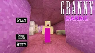 GRANNY IN BARBIE CAR ESCAPE MINECRAFT GAMEPLAY