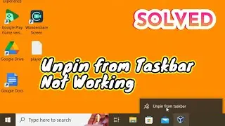 Cant Unpin Icon From Taskbar (Tidak Bisa Unpin) -FIXED