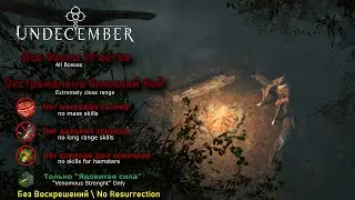 Undecember: All Bosses 1-10 Act - Melee (Extremely close range) - No Resurrection