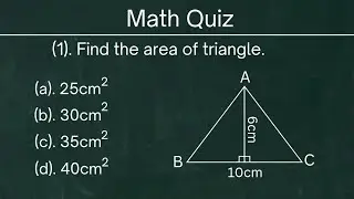 Can You Pass a 6th Grade Math Area of Triangles Test | Math Quiz