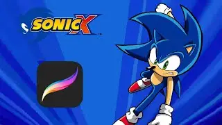 Sonic The Hedgehog (Sonic X) - Procreate (Timelapse)