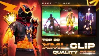 TOP 20 XML + CLIP + CC | FF NEW LOBBY CLIPS PACK 💫| FF EMOTE CLIPS 🔥| FF CLIPS