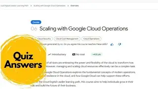 06 Scaling with Google Cloud Operations (All Quiz) | Quiz Answers