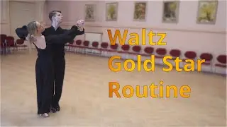 Waltz Gold Star Level Choreography | Natural Spin Turn with Hesitation, Back Whisk with Steps in PP