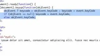 Detecting Key Press in Jquery