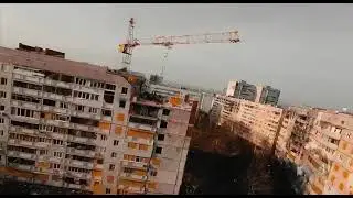 Город Харьков . Северная Салтовка снято на djl avata