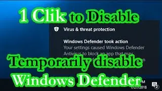 How to temporarily disable windows defender or turn off in Windows 10