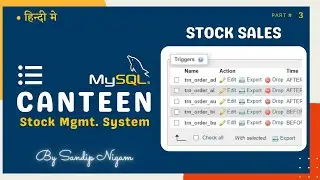 Canteen Stock Sales Effect in MySQL | Canteen Project With Source Code #99