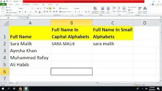 How to Change Small letters to Capital letters in MS Excel (Upper Case/Lower Case).