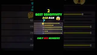 8GB Ram Sensitivity Free fire 🔥| FF Sensitivity Settings |⚡ Best Sensitivity For Free fire 8gb Ram