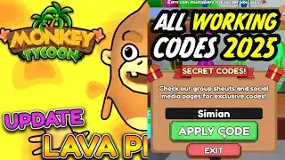 Monkey Tycoon Codes January 2025 *NEW* ALL CODES  ROBLOX MONKEY TYCOON CODES!