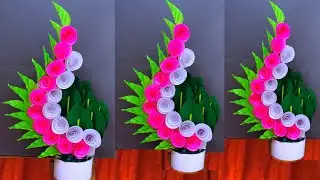 Paper Crafts Ideas  😳 / Easy craft ideas / how to make / paper flower craft