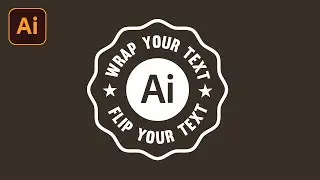 How to create wrap text around circle & Flip text around circle in Adobe illustrator tutorial