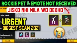 EMOTE AND ROCKIE PET REDEEM CODE |EMOTE AUR ROCKIE PET KAISE MILEGA|HOW TO GET ROCKIE PET AND EMOTE