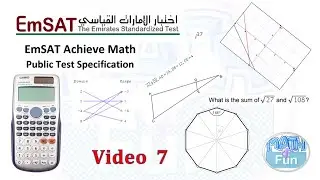 EmSAT Achieve Math 2021 Q 6, and 22