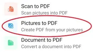 How To Pictures to PDF || Create PDF from your pictures in Microsoft Office Android