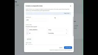 How to set firestore indexes in Firebase console