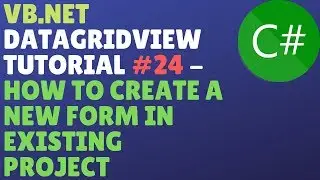 VB.NET GUI TUTORIAL #24 (ADD, EDIT, UPDATE, DELETE) - How To Create A New Form In Existing Project