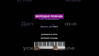 🐴 Молодая лошадь  #пианино #караоке #многонотка #pianokaraoke #хор #детскийхор #молодаялошадь