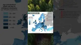 r/MapP*rn | Cancer death rate in Europe