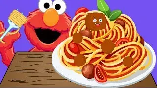 On Top Of Spaghetti | Spaghetti Song | Nursery Rhymes & Kids Songs | Sesame Street | Lyrics | Elmo