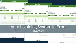 Auto Invoicing in Excel using Formula (No VBA) | Step by Step tutorial