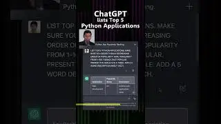 ChatGPT lists Top 5 Python Applications