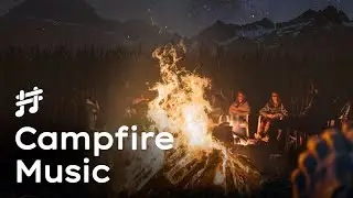 Campfire Soothing Music - Calm Jazz Music with Crickets & Crackling Fire sound, Sleeping Music