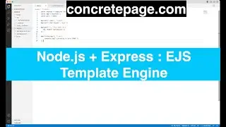 Node.js + Express : EJS Template Engine
