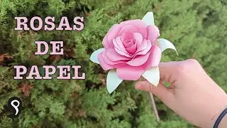 Como hacer ROSAS muy FÁCIL de PAPEL | Papel en coma