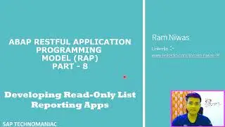 Read only app with Multiple entity RAP Part 8