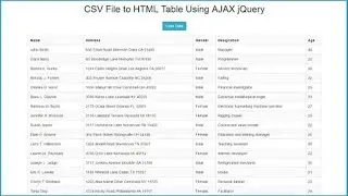 How to Load CSV File data into HTML Table Using AJAX jQuery