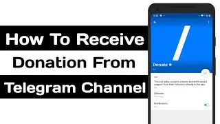 How To Setup Telegram Channel Donation | Donation Bot