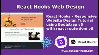 React Hooks - Responsive Website Design Tutorial using Bootstrap v5 with react route dom v6