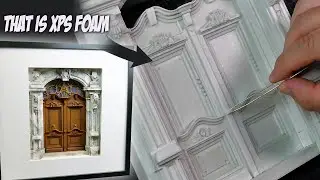 Creating a Baroque Door in a 3D Frame - Diorama Tutorial- Scratch