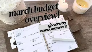 GIVEAWAY ANNOUNCEMENT ♡ March Budget Overview ♡ Plan With Me!