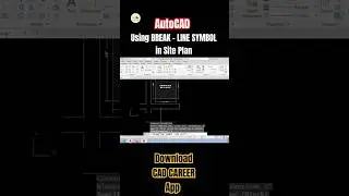 Using BREAK -LINE SYMBOL in Site Plan #autocad #shorts