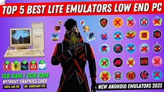 Top 5 Best Lite Emulators For Low End PC Free Fire | 1GB Ram/2GB Ram Android Emulator For PC (2023)