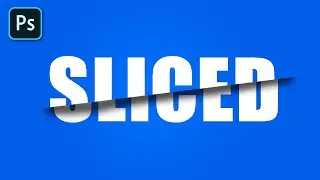 Sliced Text Effect in Photoshop || Photoshop Tutorial