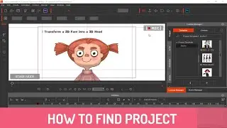 How to find project  in cartoon animator 4