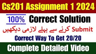 CS201 Assignment 1 Spring 2024 || CS201 Assignment 1 Solution 2024 || CS201 Assignment 1 2024