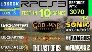 RPCS3 Emulator Test In 10 Games 4K | i5 13600K + RTX 3070