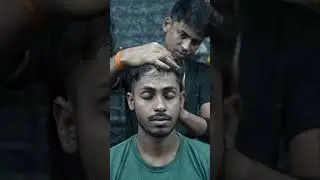 Oily Head Massage ASMR For Best Relaxation By Indian Barber #shorts