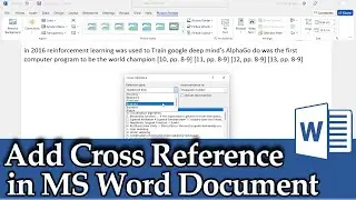 How to Insert or Add a Cross Reference in a Word Document