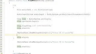 How to Pause and Resume Music In Java