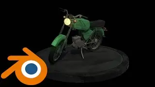 Brushstroke Motorcycle - Made in Blender (Normal Maps painted in GIMP)