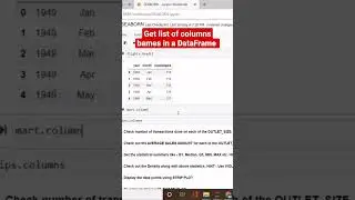 get lis of Columns in a DataFrame #pandas #pythondatascience #dataanalysis