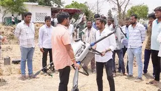 NEW model agriculture spray drone demonstration at Nidadavole Branch #agriculture #drone #telugu